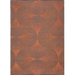 Tapis moderne tissé plat Kimono Yuzen Orange décoration