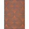 Tapis moderne tissé plat Kimono Yuzen Orange décoration