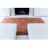 Tapis moderne tissé plat Kimono Yuzen Orange