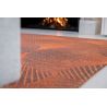 Tapis moderne tissé plat Kimono Yuzen Orange chambre