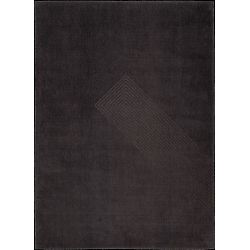 Tapis graphique tissé plat Nihon Black salon
