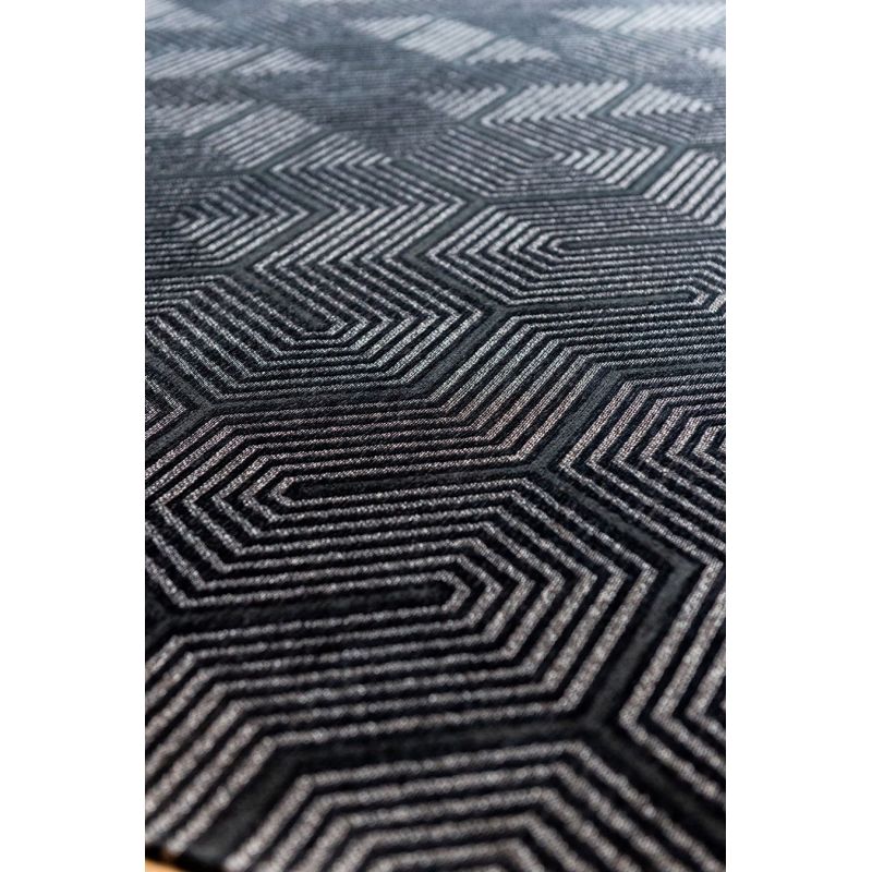 Tapis moderne tissé plat Labyrinth Penti Black