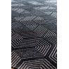 Tapis moderne tissé plat Labyrinth Penti Black