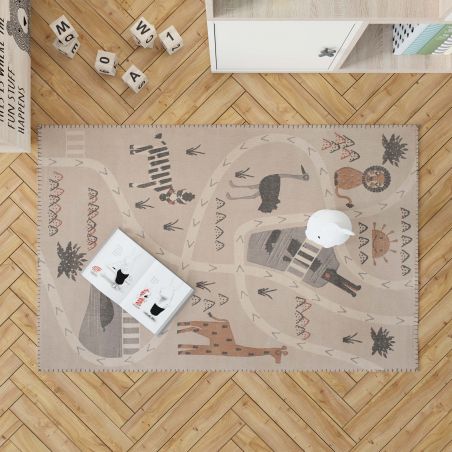 Tapis chambre enfant 100% coton Little Savannah Tapis chambre enfant 100% coton Little Savannah