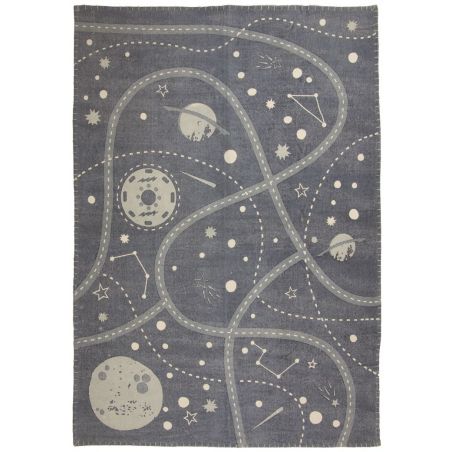 Tapis chambre enfant 100% coton Little Galaxy