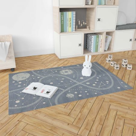 Tapis chambre enfant 100% coton Little Galaxy Tapis chambre enfant 100% coton Little Galaxy