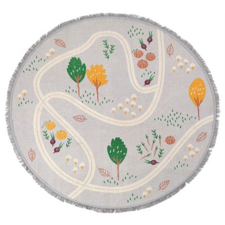 Tapis rond chambre enfant 100% coton Little Garden Tapis rond chambre enfant 100% coton Little Garden
