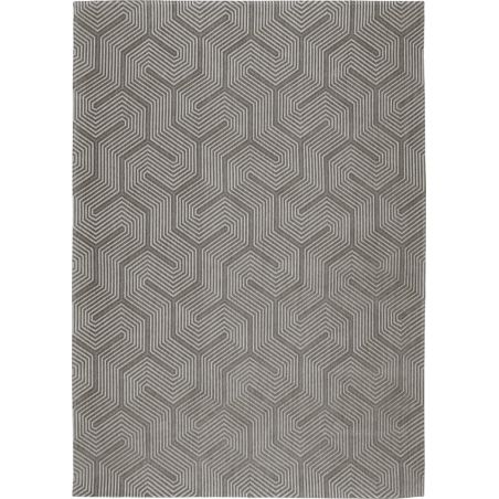 Tapis moderne tissé plat Labyrinth Roman Beige décoration