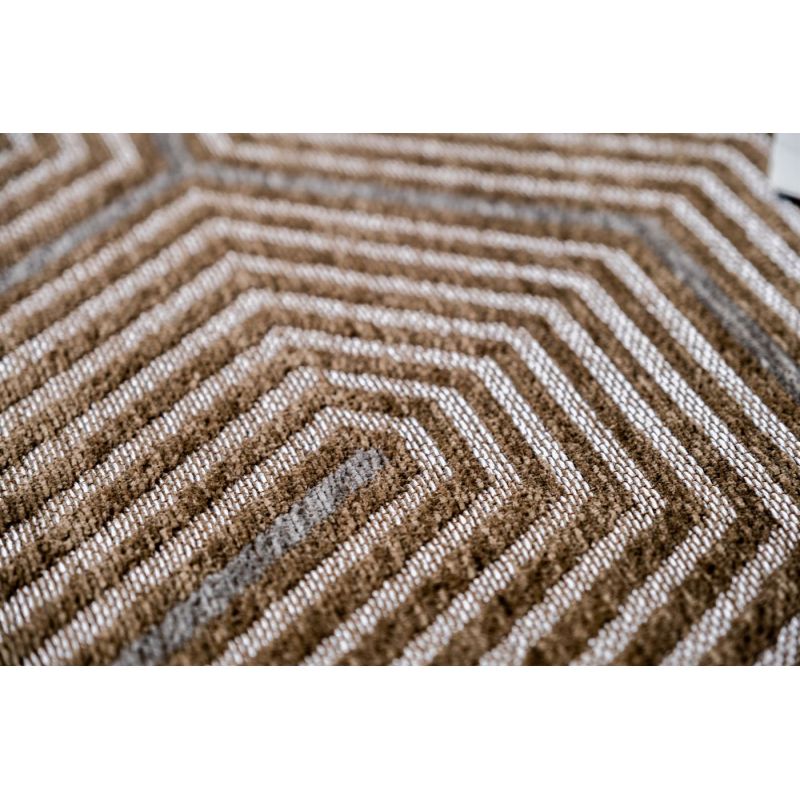 Tapis moderne tissé plat Labyrinth Roman Beige