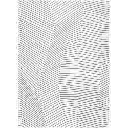 Tapis design tissé plat San Andreas White Black décoration