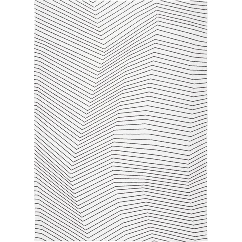 Tapis design tissé plat San Andreas White Black décoration