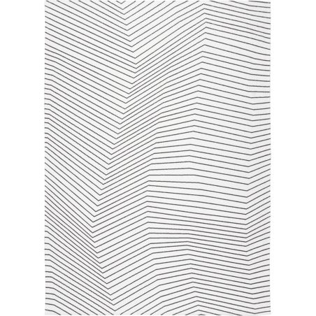 Tapis design tissé plat San Andreas White Black décoration
