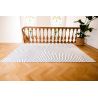 Tapis design tissé plat San Andreas White Black salon