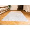 Tapis design tissé plat San Andreas White Black chambre