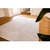 Tapis design tissé plat San Andreas White Black graphique