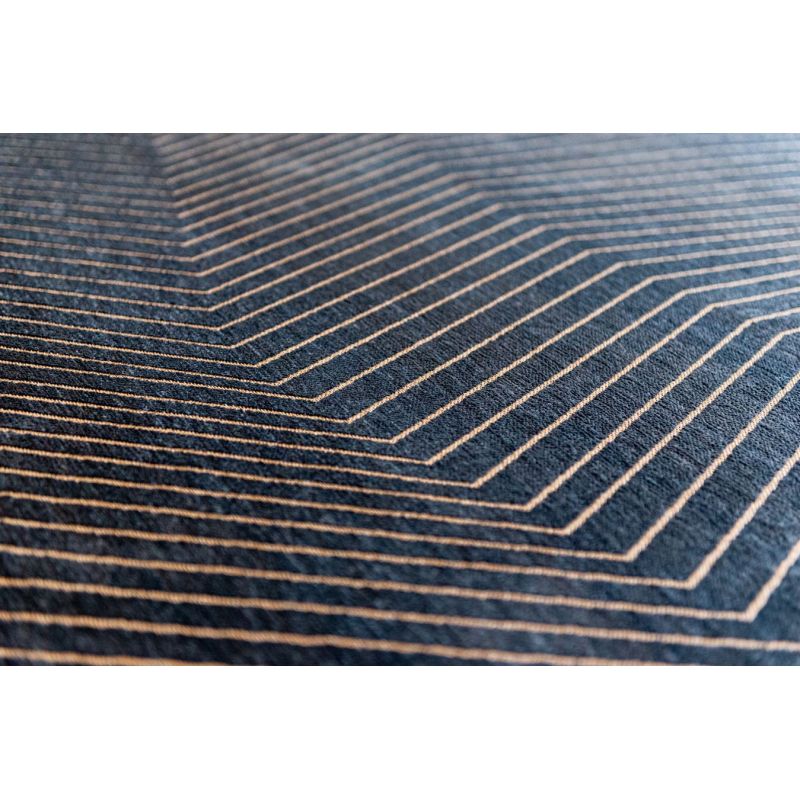 Tapis design tissé plat San Andreas Black Gold chambre