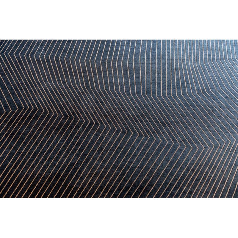 Tapis design tissé plat San Andreas Black Gold graphique