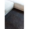 Tapis design tissé plat San Andreas Black Gold bureau