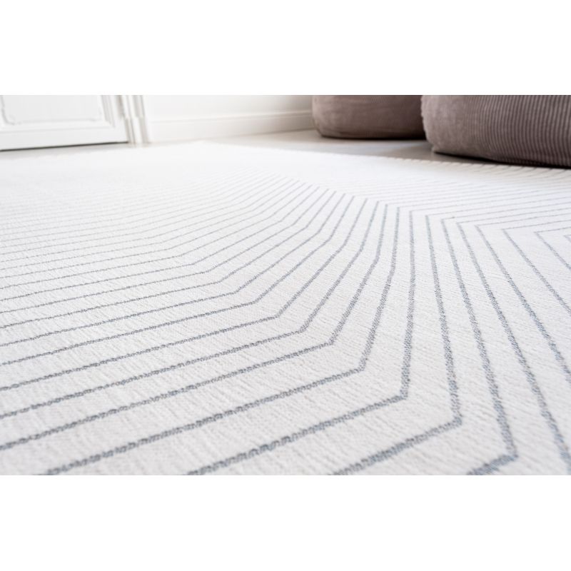 Tapis design tissé plat San Andreas White Grey tendance