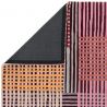 Tapis de salon moderne pure laine Asuncion rouge multicolore
