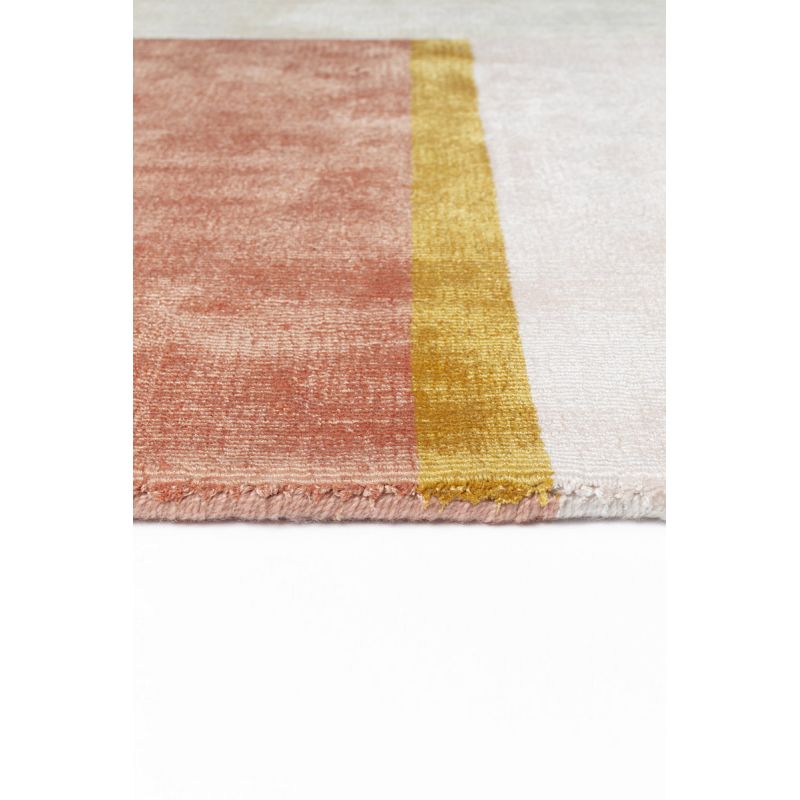 Tapis de salon haut de gamme en viscose Unite Rose