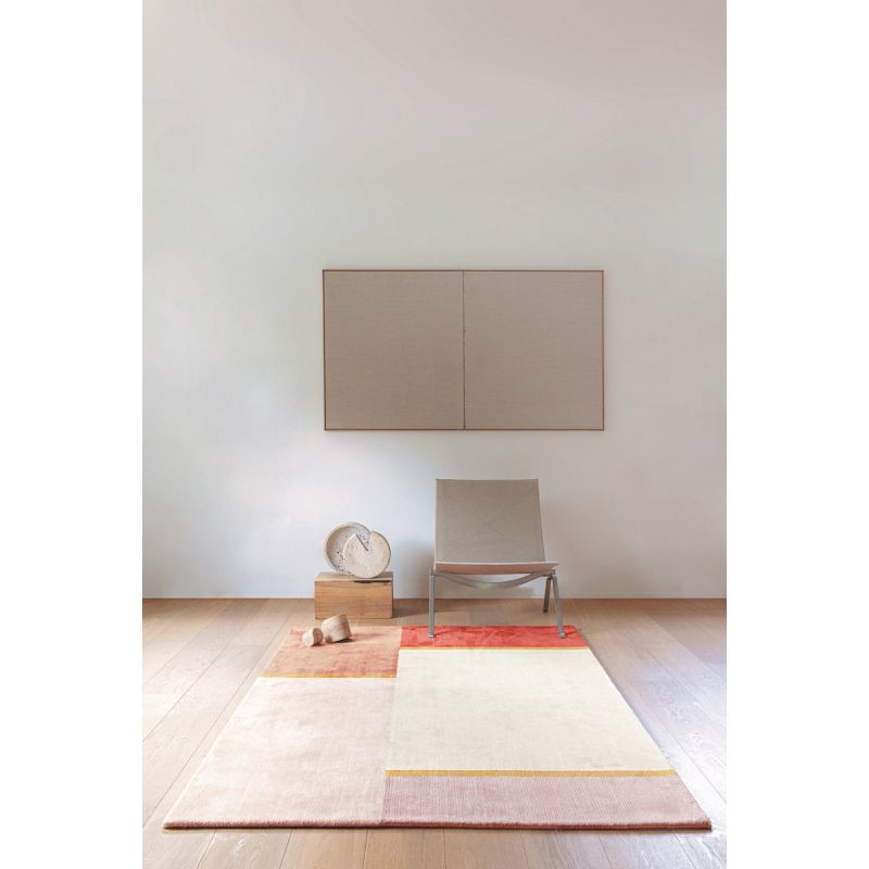 Tapis de salon haut de gamme en viscose Unite Rose