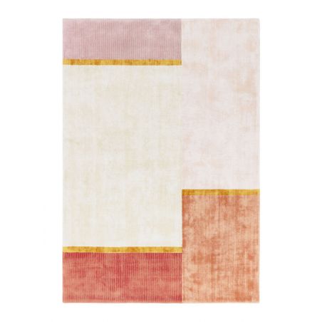 Tapis de salon haut de gamme en viscose Unite Rose