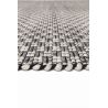 Tapis Design tissé main laine et viscose Rhythm Noir Blanc