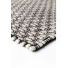 Tapis Design tissé main laine et viscose Rhythm Noir Blanc