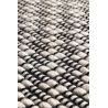 Tapis Design tissé main laine et viscose Rhythm Noir Blanc