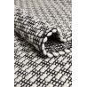 Tapis Design tissé main laine et viscose Rhythm Noir Blanc