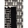 Tapis Design tissé main laine et viscose Rhythm Noir Blanc