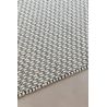 Tapis Design tissé main laine et viscose Rhythm Noir Blanc