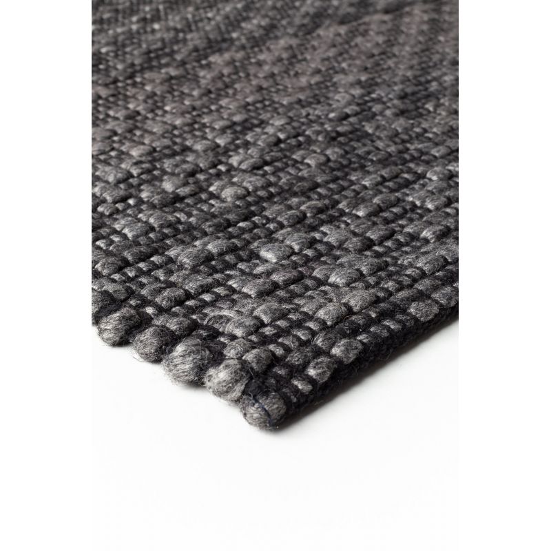 Tapis Design tissé main laine et viscose Rhythm Gris