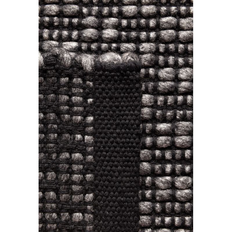Tapis Design tissé main laine et viscose Rhythm Gris