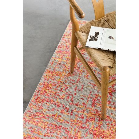 Tapis moderne Reflect noué Main Rouge Orangéen laine et viscose Tapis moderne Reflect noué Main Rouge Orangéen laine et viscose