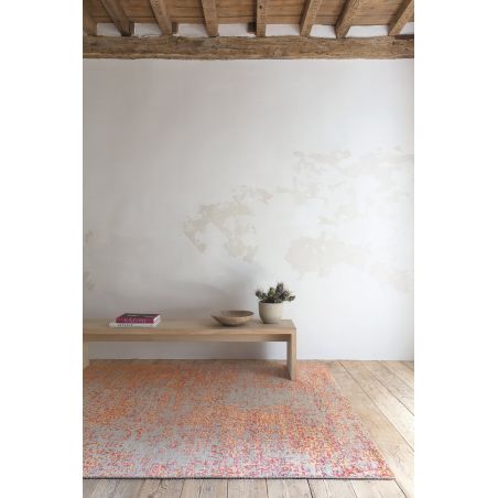 Tapis moderne Reflect noué Main Rouge Orangéen laine et viscose Tapis moderne Reflect noué Main Rouge Orangéen laine et viscose
