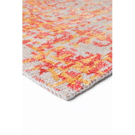 Tapis moderne Reflect noué Main Rouge Orangéen laine et viscose Tapis moderne Reflect noué Main Rouge Orangéen laine et viscose