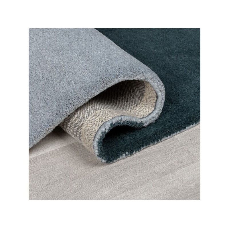 Tapis de salon géométrique en laine moderno multicolore Alwyn Pink