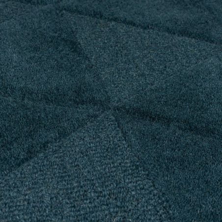 Tapis en pet gris à frange bleue 360 x 240 cm K-LIM - Kartell