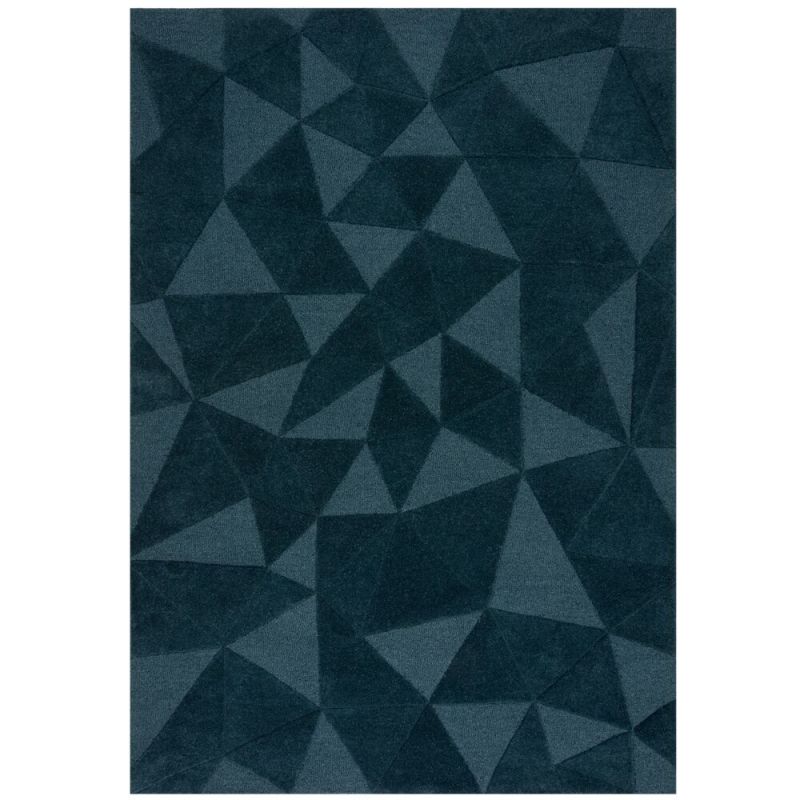 Tapis de salon moderne géométrique moderno Eclat bleu marine