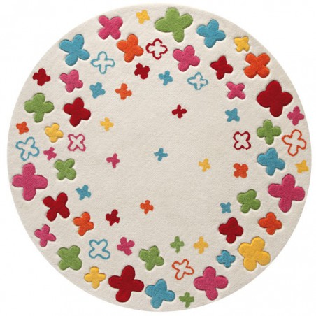 Tapis Rond pour Enfant Bloom Field Ecru par Esprit Home Tapis Rond pour Enfant Bloom Field Ecru par Esprit Home