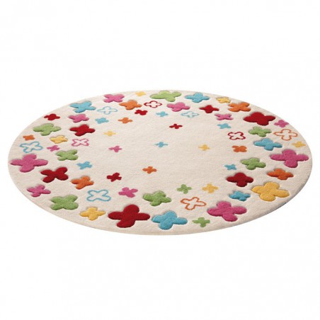 Tapis Rond pour Enfant Bloom Field Ecru par Esprit Home Tapis Rond pour Enfant Bloom Field Ecru par Esprit Home