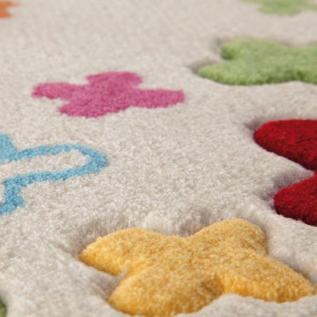 Tapis Rond pour Enfant Bloom Field Ecru par Esprit Home Tapis Rond pour Enfant Bloom Field Ecru par Esprit Home
