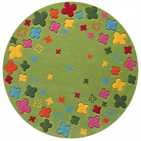 Tapis Rond pour Enfant Bloom Field Vert par Esprit Home Tapis Rond pour Enfant Bloom Field Vert par Esprit Home