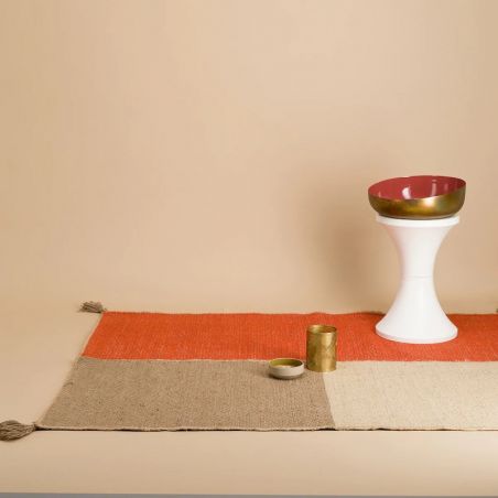 Tapis deco en jute naturelle Dune Paprika Terracotta Ecru et taupe Tapis deco en jute naturelle Dune Paprika Terracotta Ecru et taupe
