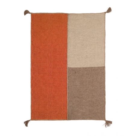 Tapis deco en jute naturelle Dune Paprika Terracotta Ecru et taupe Tapis deco en jute naturelle Dune Paprika Terracotta Ecru et taupe