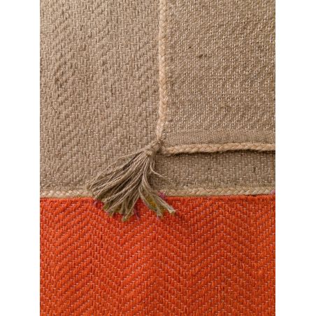 Tapis deco en jute naturelle Dune Paprika Terracotta Ecru et taupe Tapis deco en jute naturelle Dune Paprika Terracotta Ecru et taupe