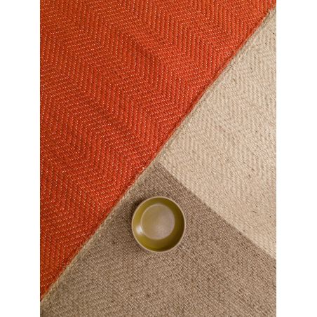 Tapis deco en jute naturelle Dune Paprika Ecru et taupe Tapis deco en jute naturelle Dune Paprika Ecru et taupe