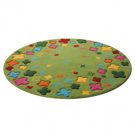 Tapis Rond pour Enfant Bloom Field Vert par Esprit Home Tapis Rond pour Enfant Bloom Field Vert par Esprit Home